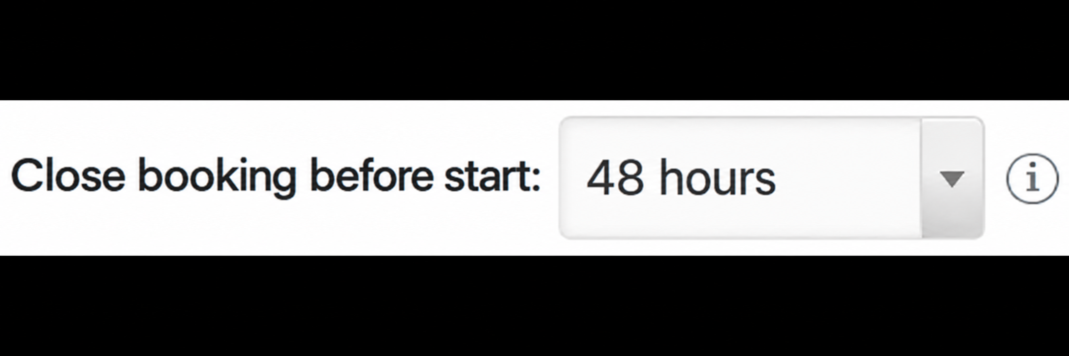 Closing self-booking 48 hours before rental