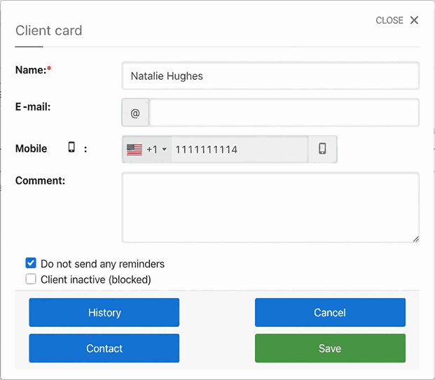 Client card
