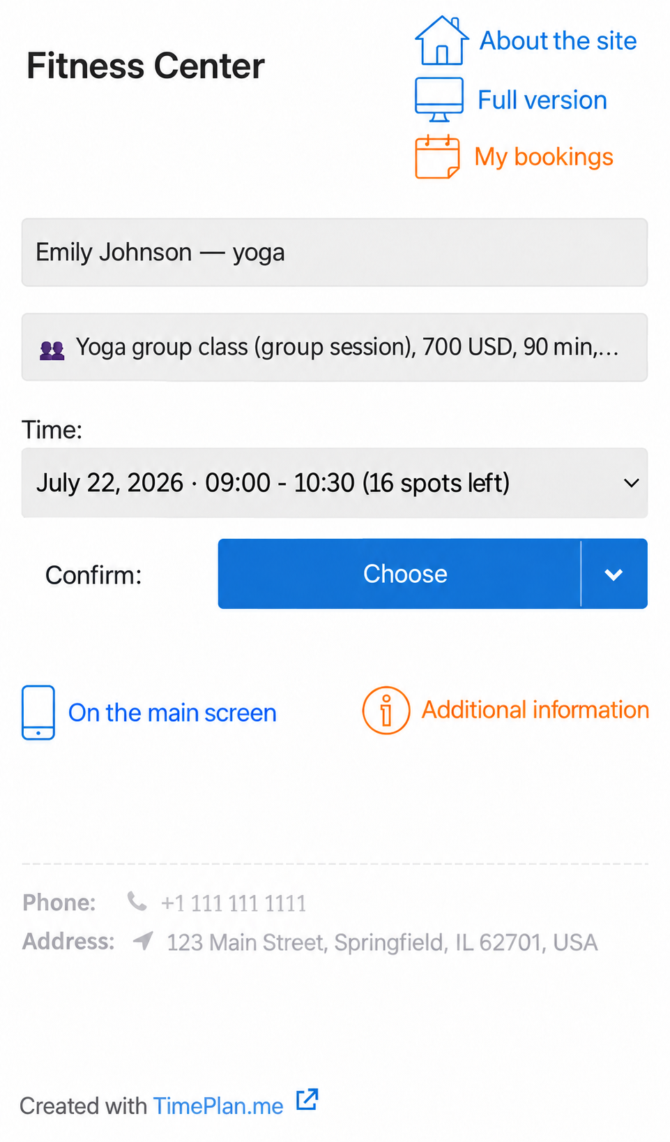 Mobile session selection
