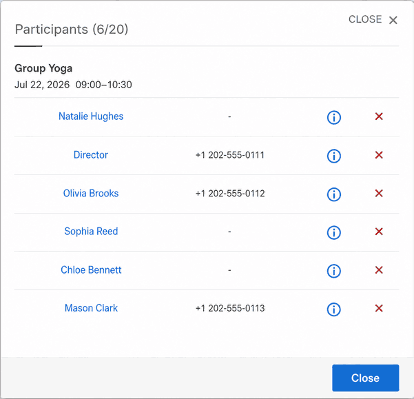 Participants window