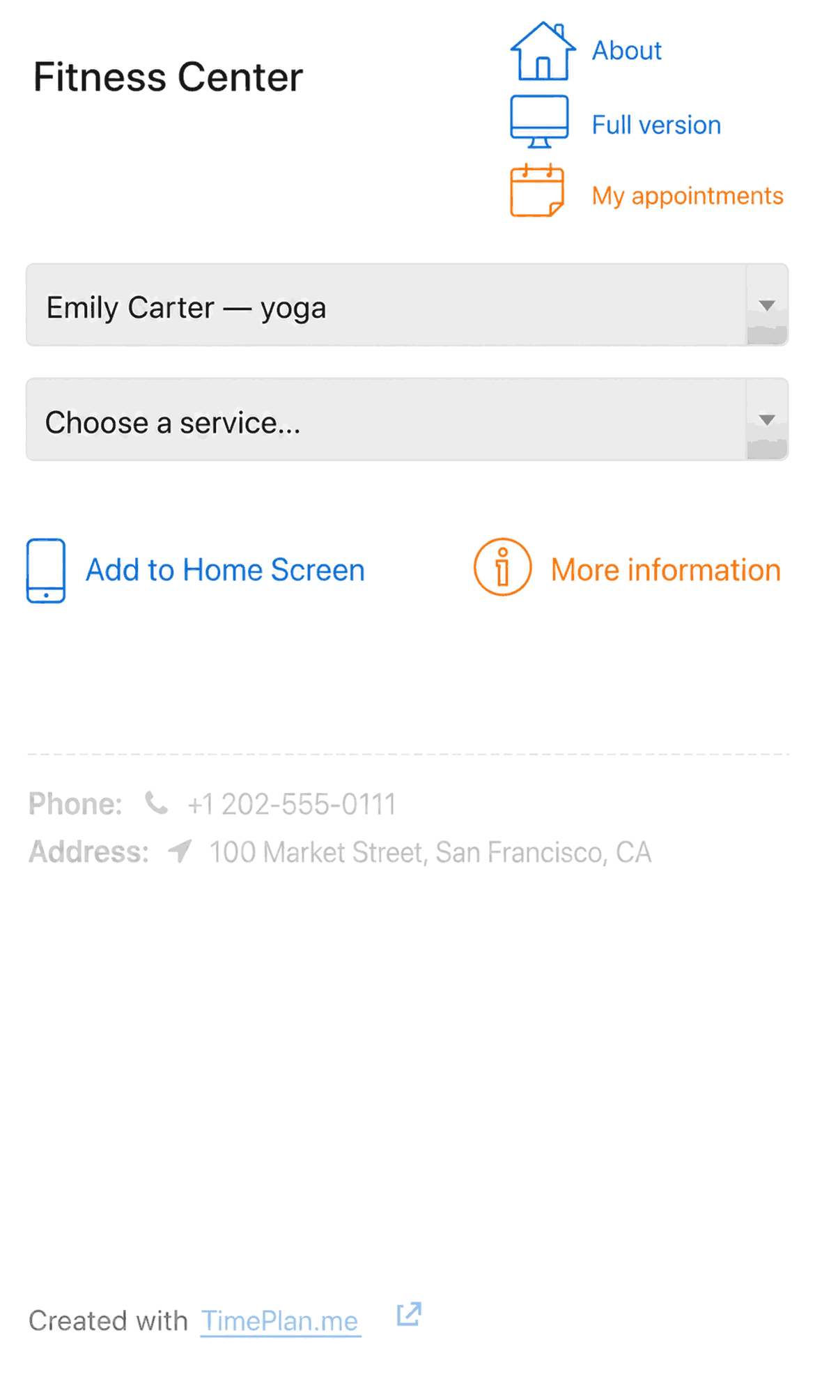 Mobile version — main page