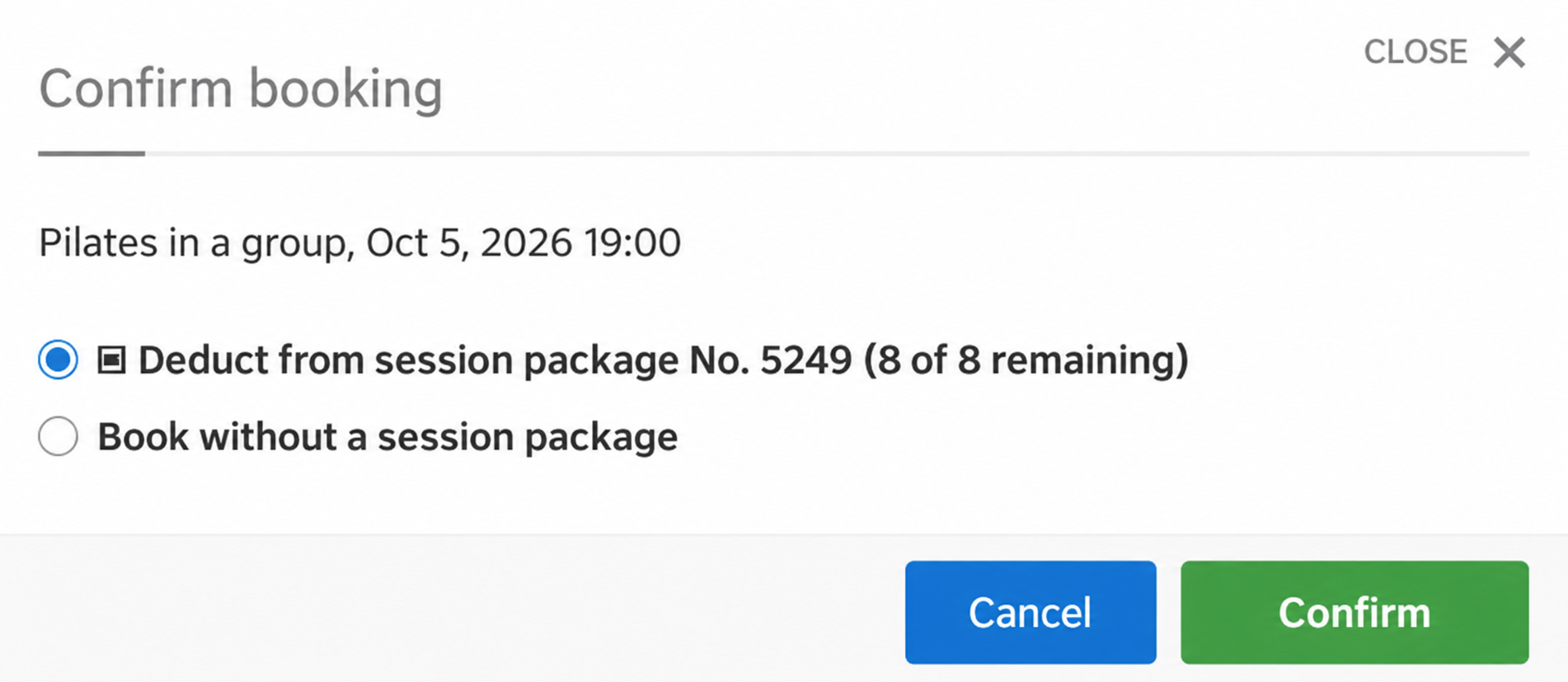 Administrator choice to use a package or book without it