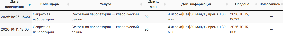 История Елены Кравцовой: прошлая игра 11 октября и бронь на 23 октября