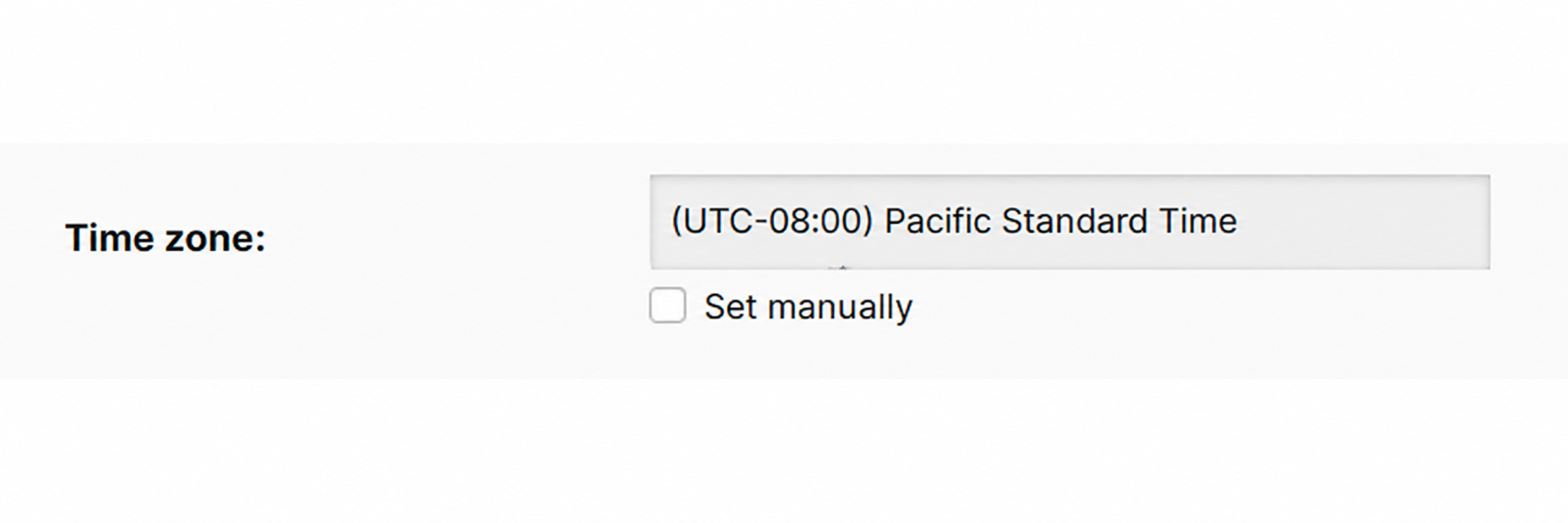 Time-zone selection in the user profile